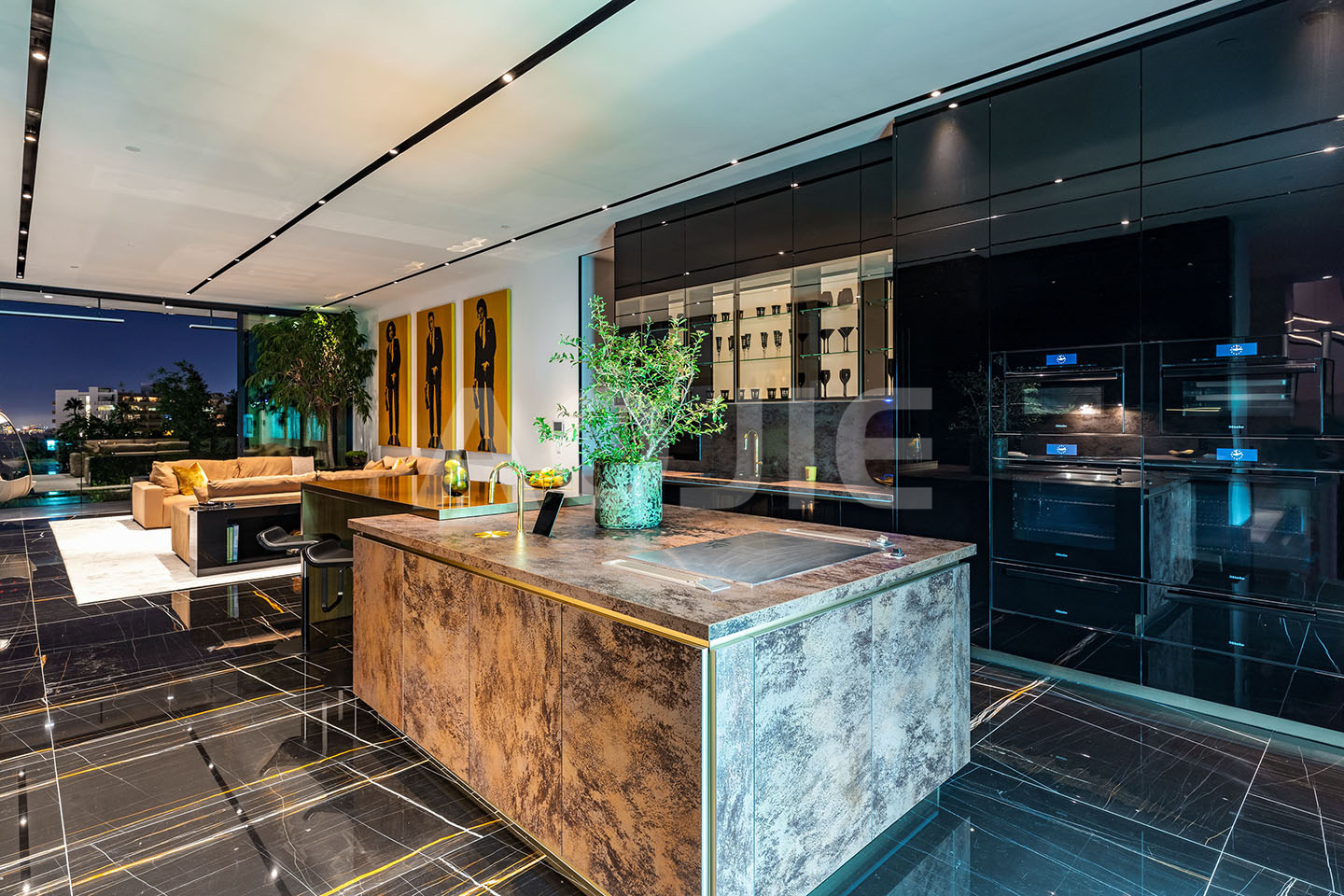 劳伦黑金石材地面